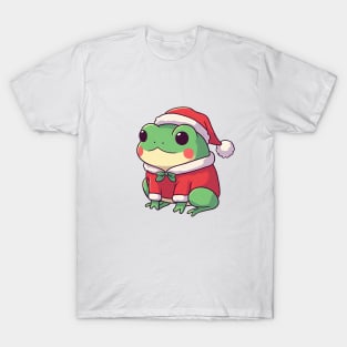 Cute Christmas Frog Santa T-Shirt